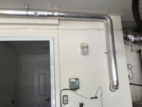 Dry vent install, rigid pipe, vent cover